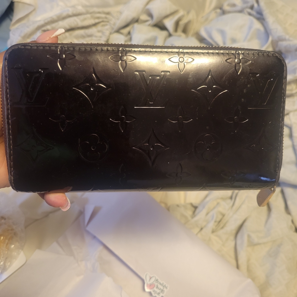 SPECIAL! Authentic Louis Vuitton Debossed Midnight Plum  Monogram Wallet